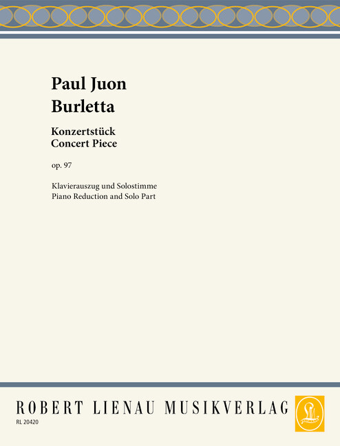 Juon, Paul : Burletta, Concert Piece - violin and orchestra - Schott Digital