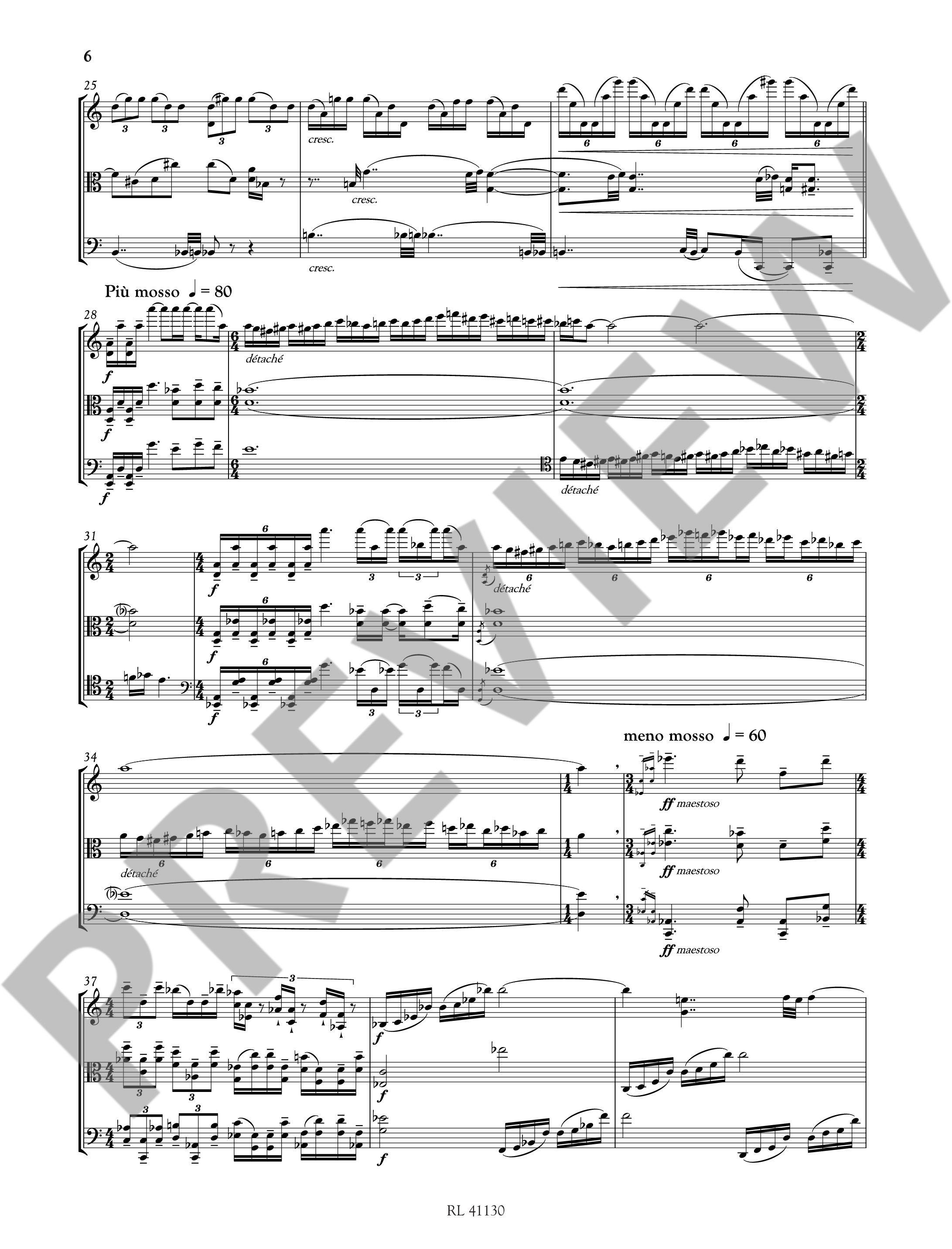 Sample 2 : Waterhouse, Graham : Epitaphium, for William Waterhouse - string trio - Schott Digital