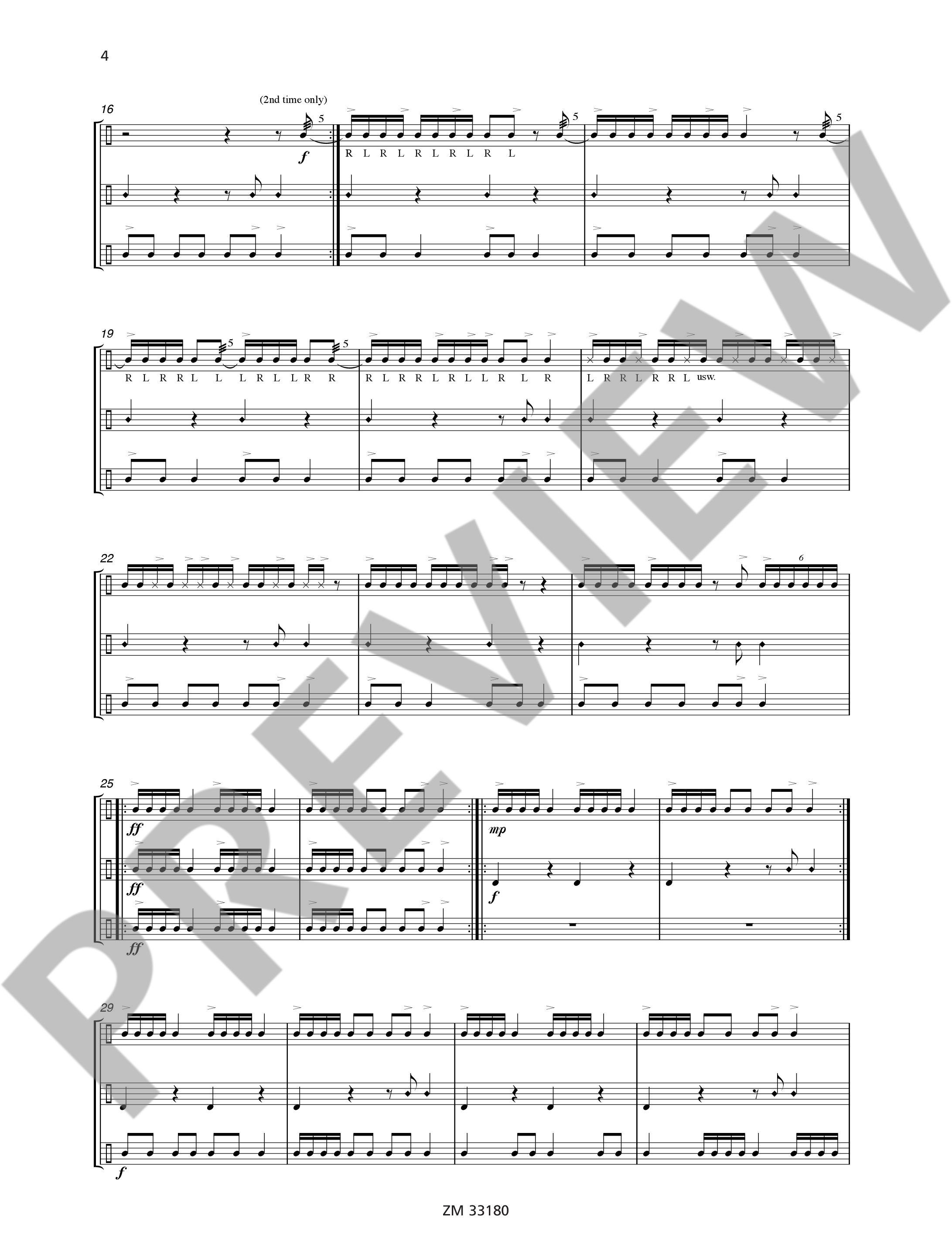 Sample 3 : Schwarz, Andreas : Drum Fire,  - drum (Trio) - Schott Digital