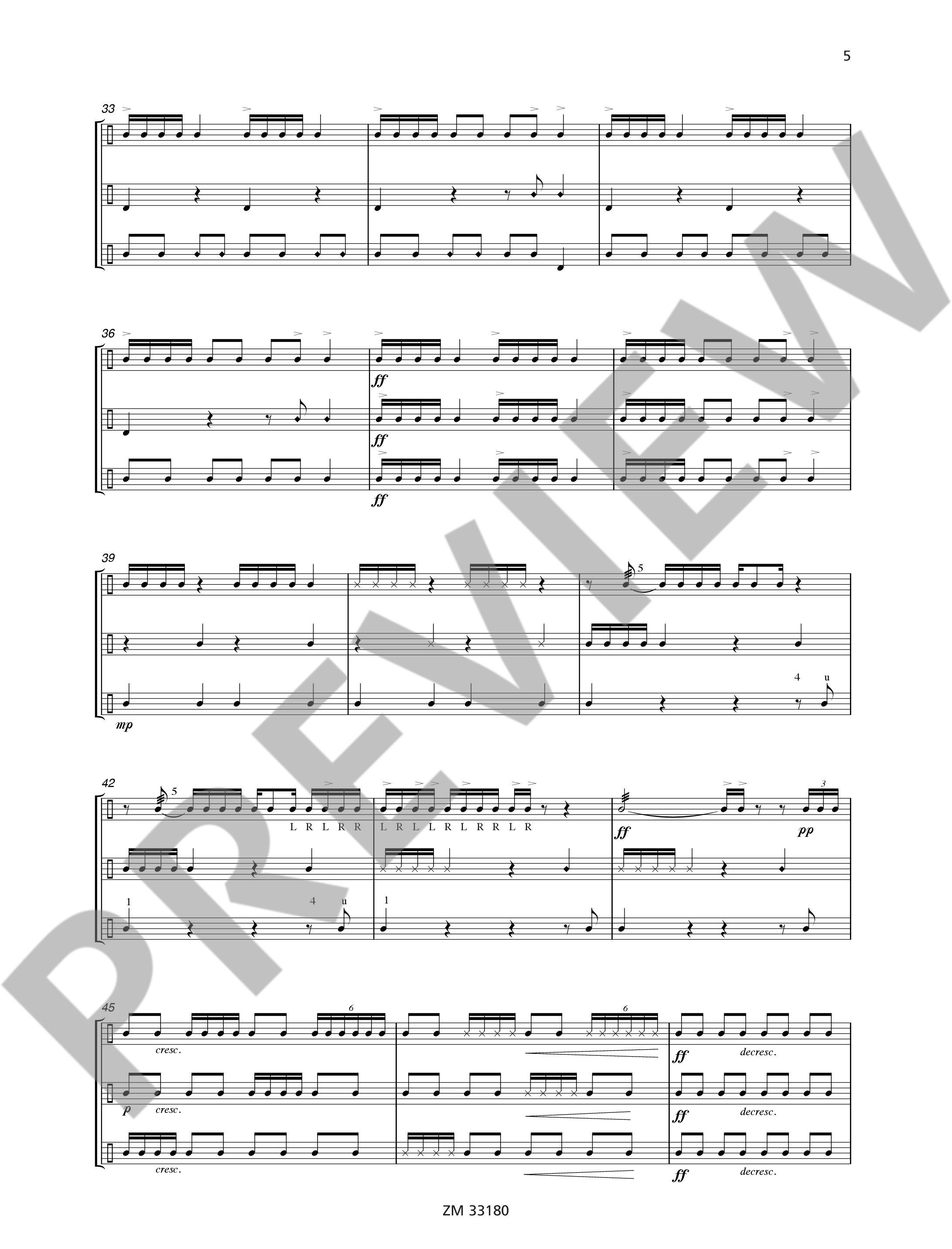 Sample 2 : Schwarz, Andreas : Drum Fire,  - drum (Trio) - Schott Digital