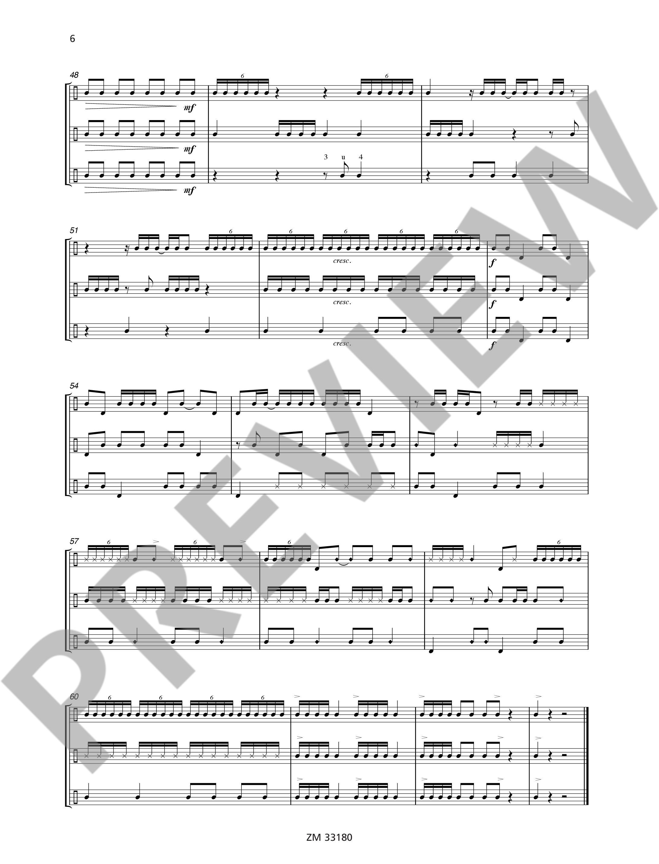 Sample 1 : Schwarz, Andreas : Drum Fire,  - drum (Trio) - Schott Digital