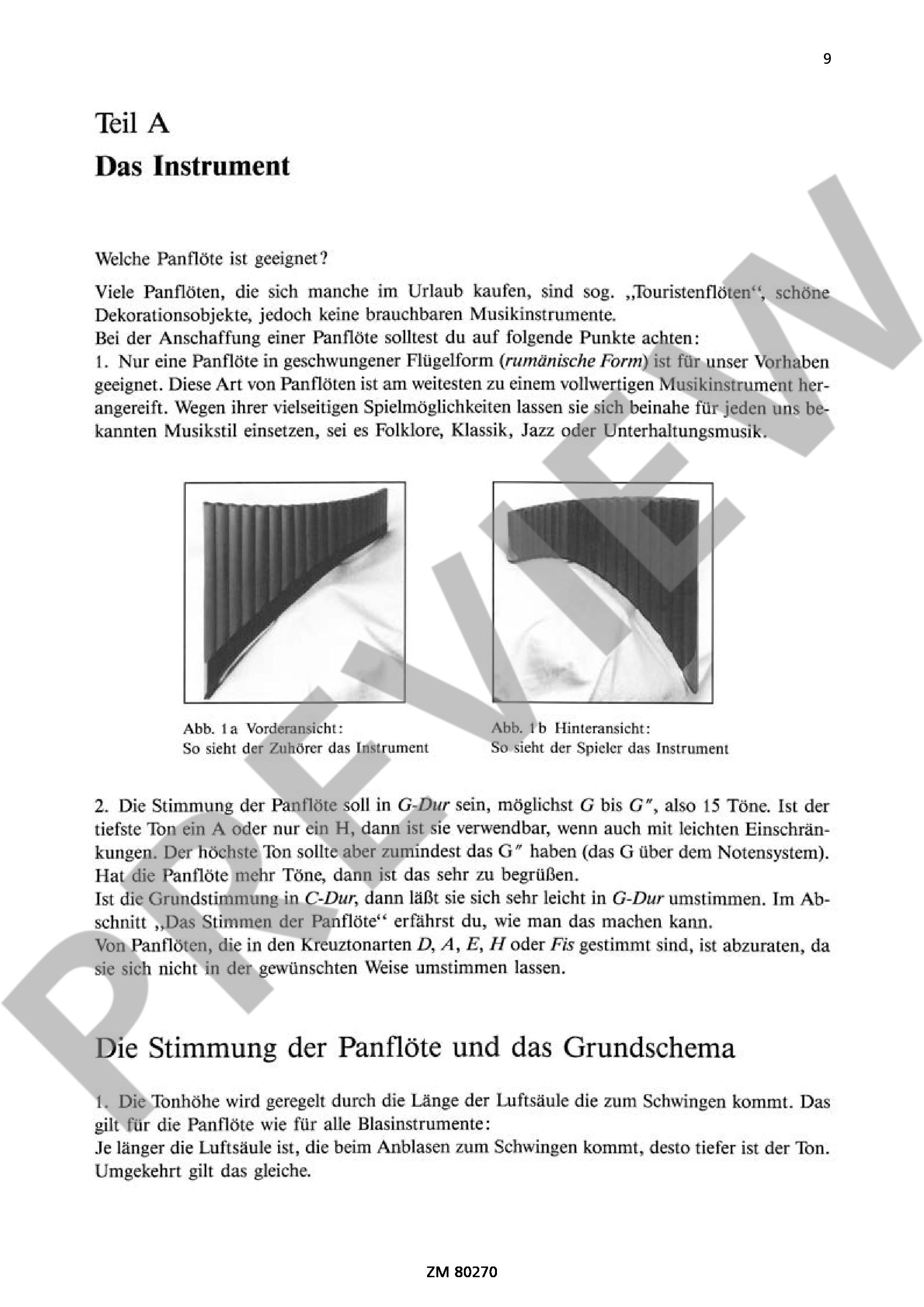 Sample 3 : Schule für Panflöte,  - pan pipe - Schott Digital