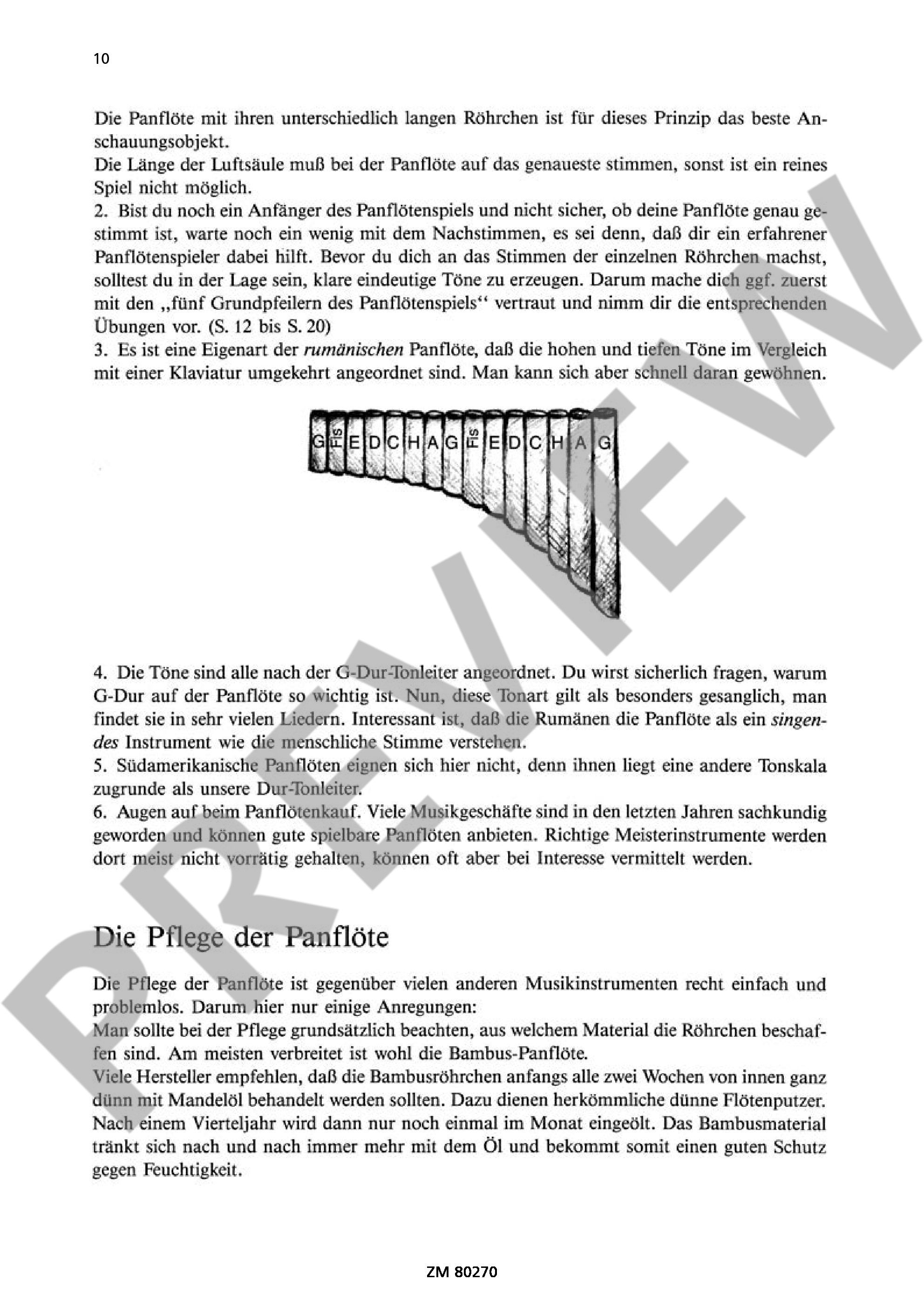 Sample 4 : Schule für Panflöte,  - pan pipe - Schott Digital