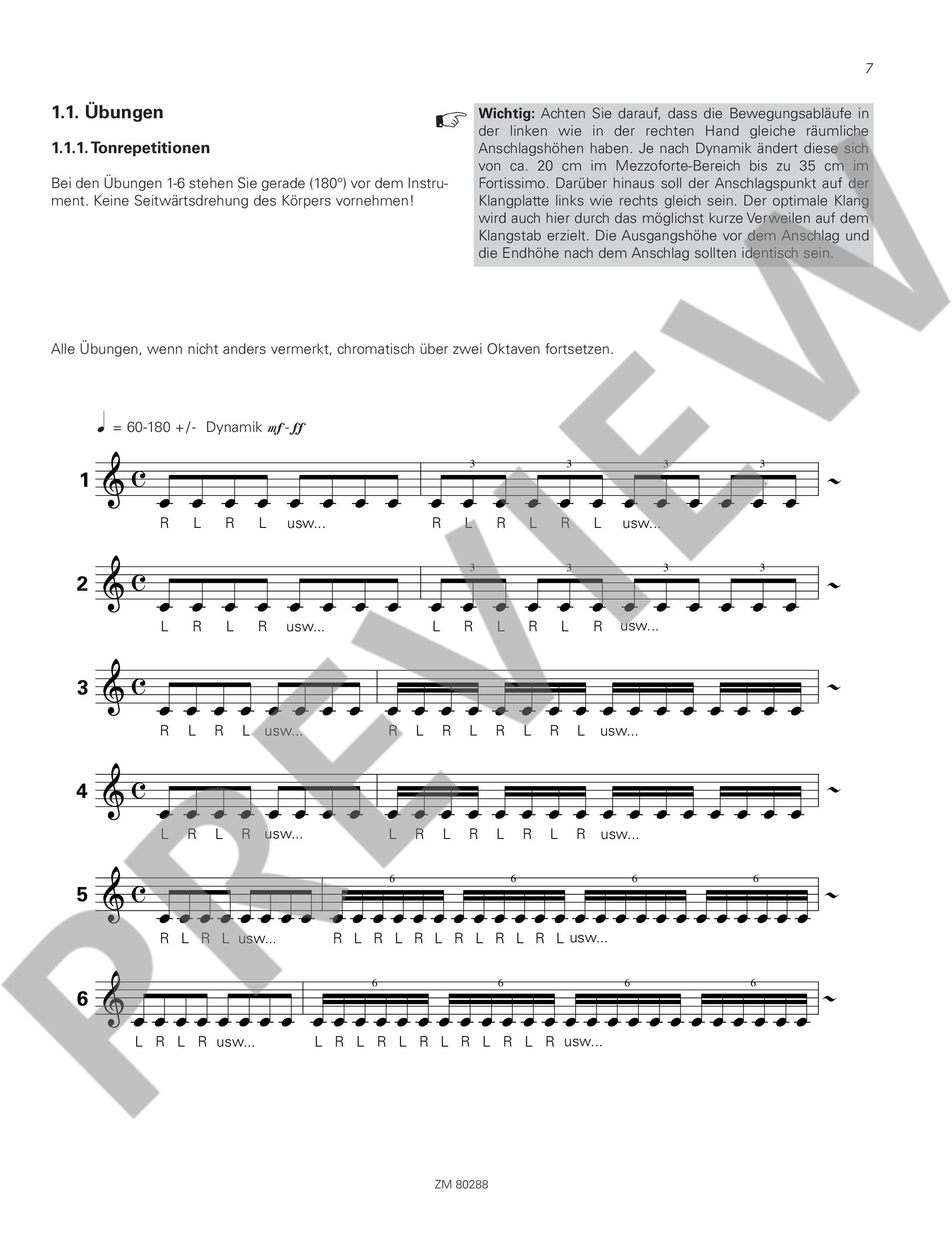 Sample 1 : Hauptsache Mallets, Die Zwei- und Vier-Schlägel-Techniken. Tipps, Tricks, Progressive Übungen - St