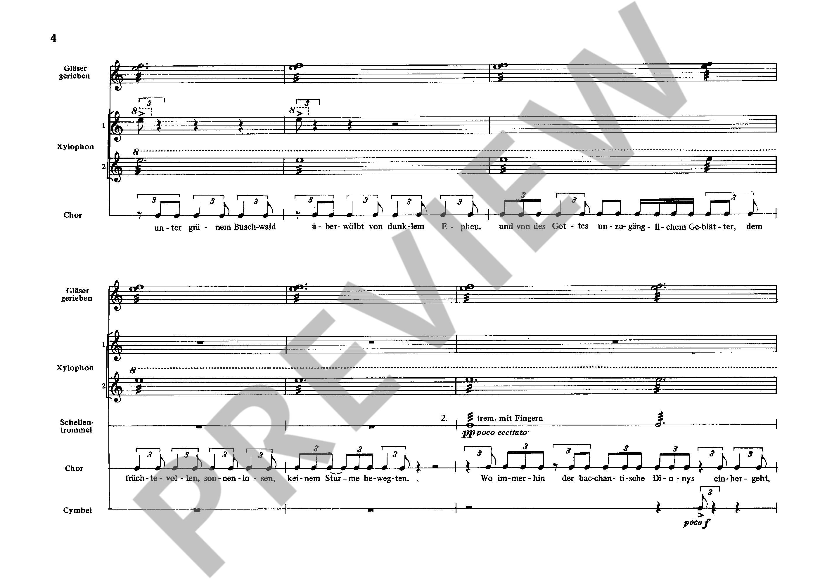 Sample 2 : Orff, Carl : Pieces for Speaking Chorus,  - speakers-choir - Schott Digital