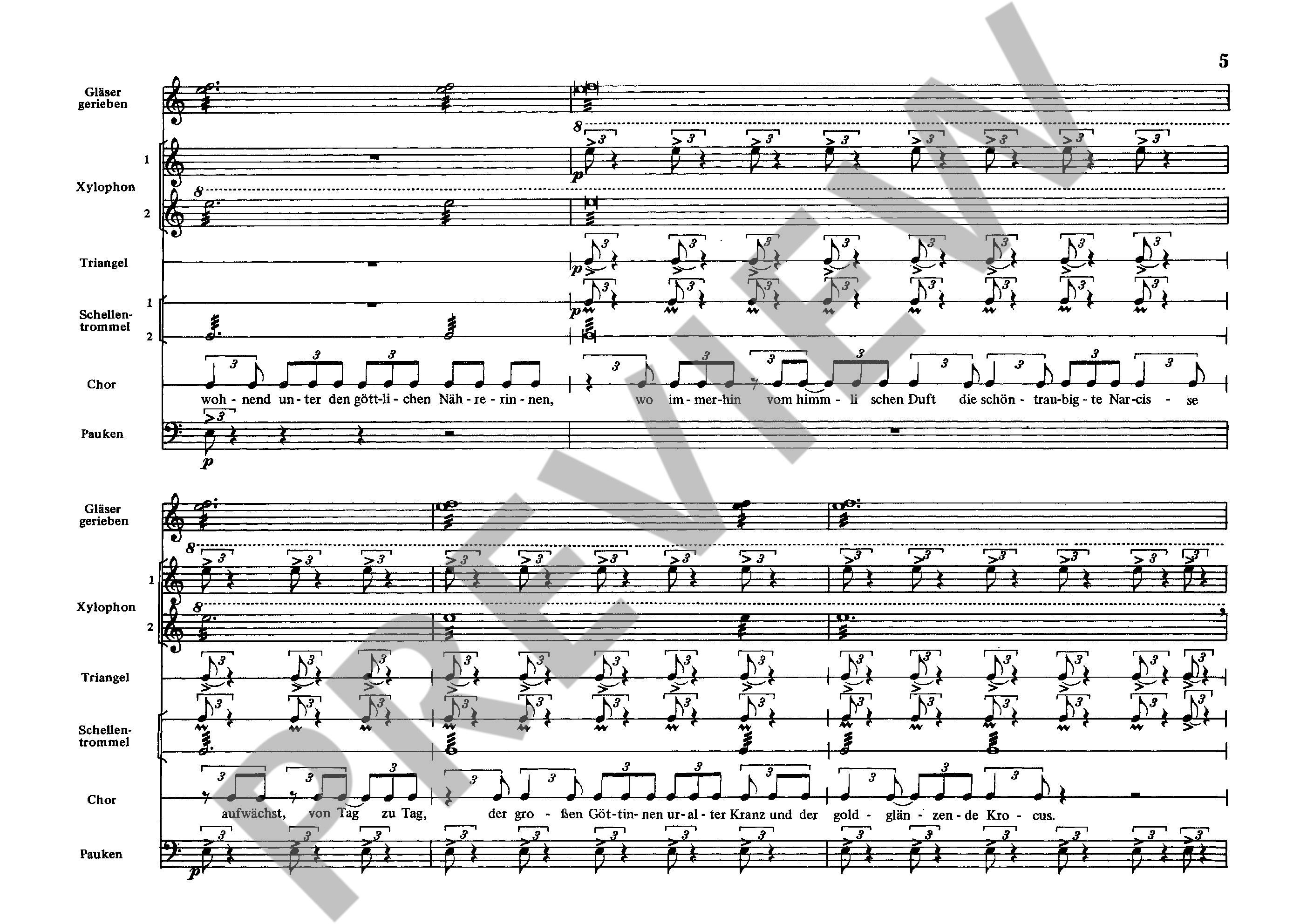Sample 3 : Orff, Carl : Pieces for Speaking Chorus,  - speakers-choir - Schott Digital