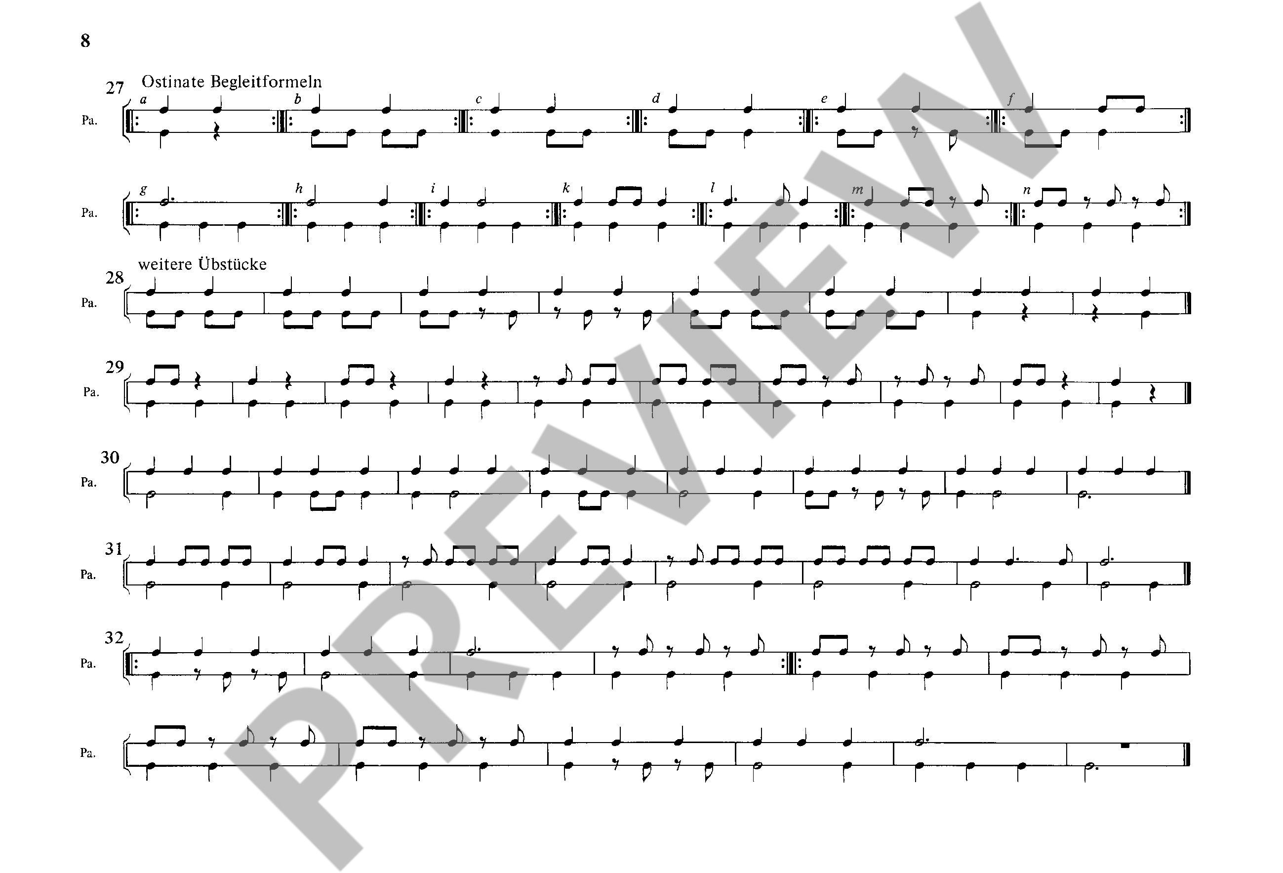 Sample 4 : Keetman, Gunild : Rhythmic Exercise,  - Orff-instruments - Schott Digital
