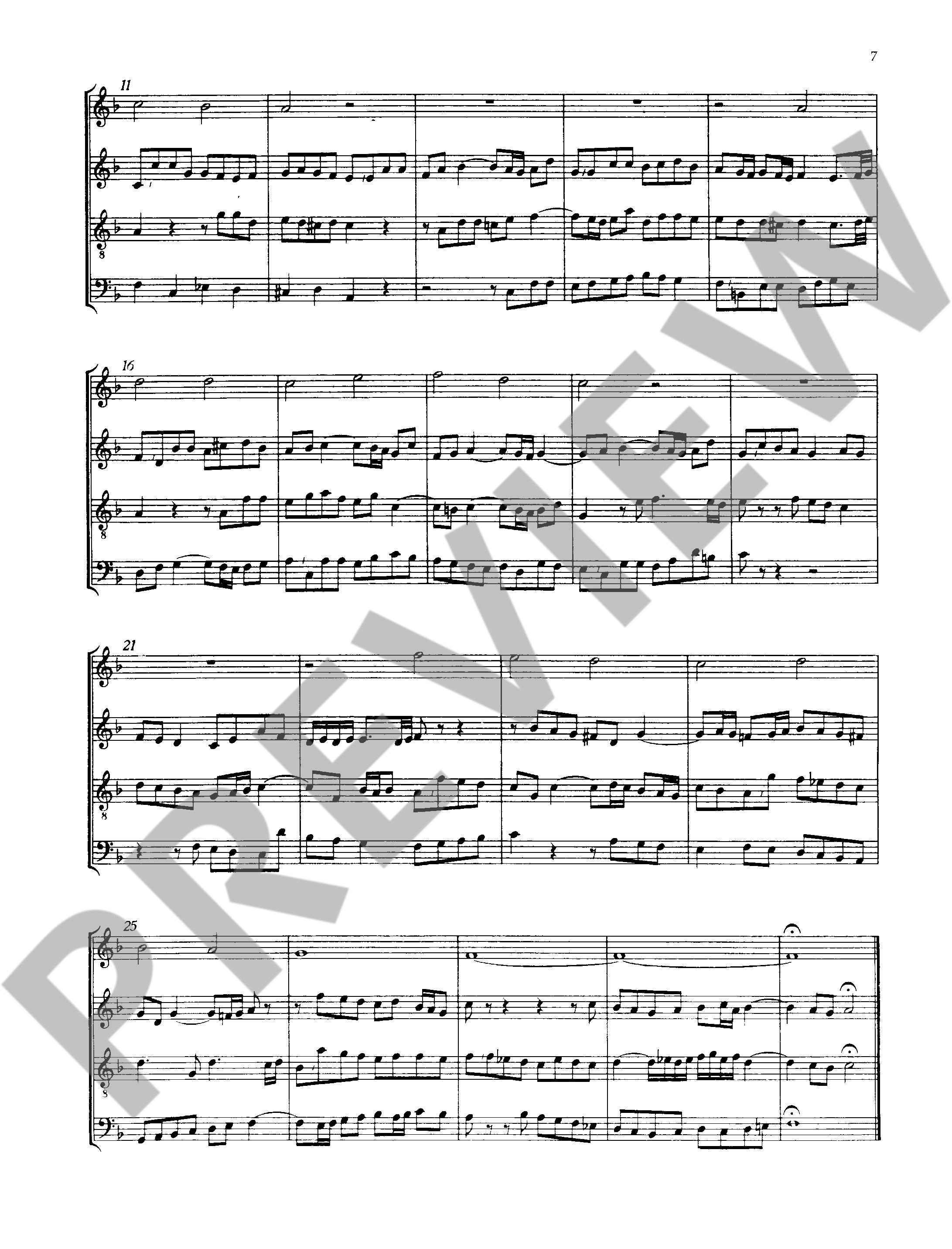 Sample 3 : Christmas music of old masters, (Fugenbuch alter Meister VII) - 4 instruments (recorders-, Gamben-,