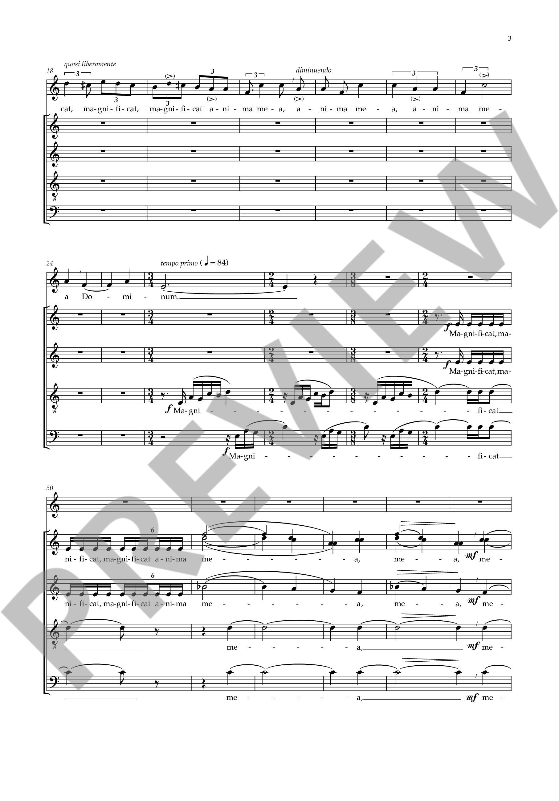 Sample 2 : Nees, Vic : Magnificat,  - soprano and mixed choir - Schott Digital