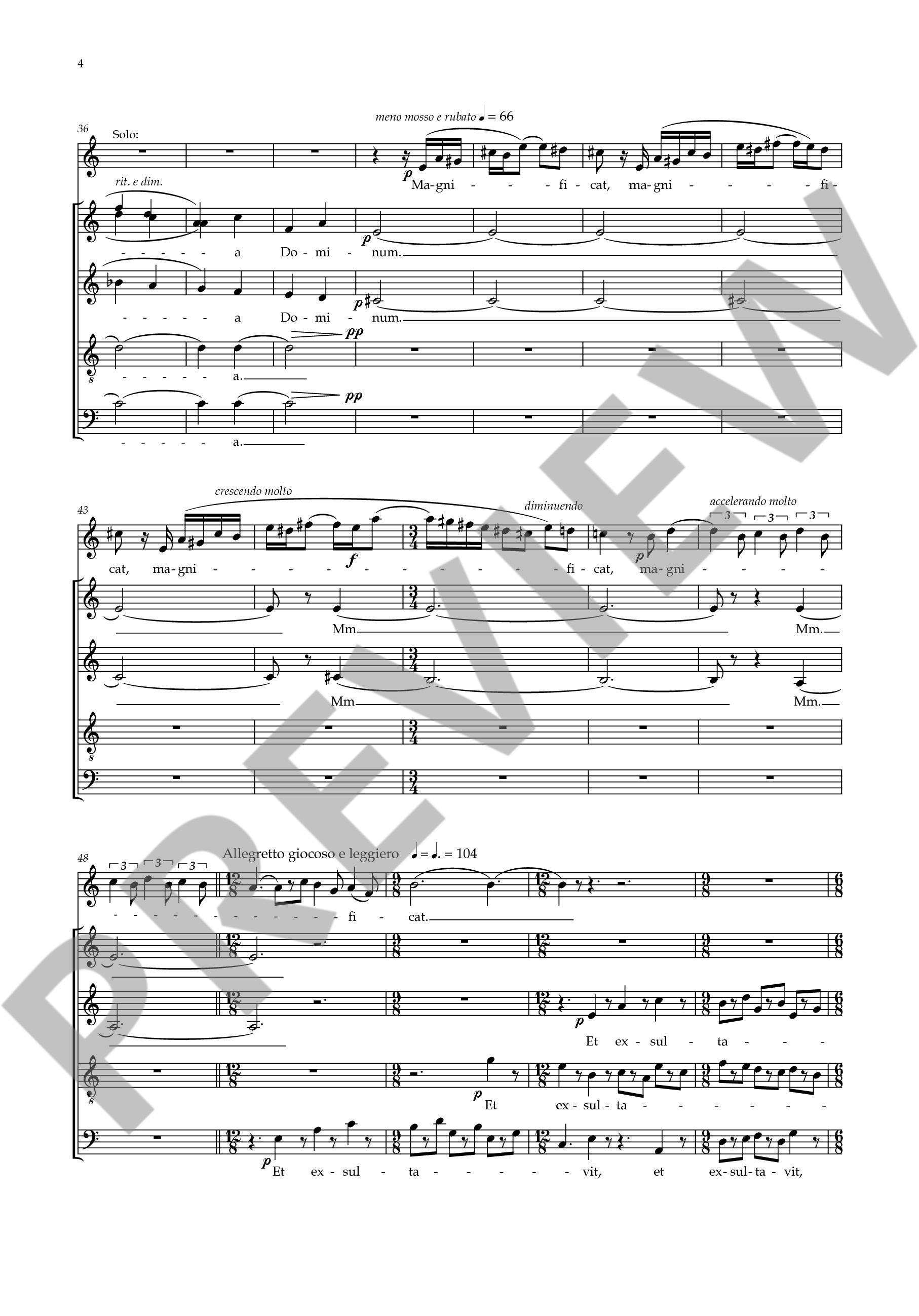 Sample 3 : Nees, Vic : Magnificat,  - soprano and mixed choir - Schott Digital