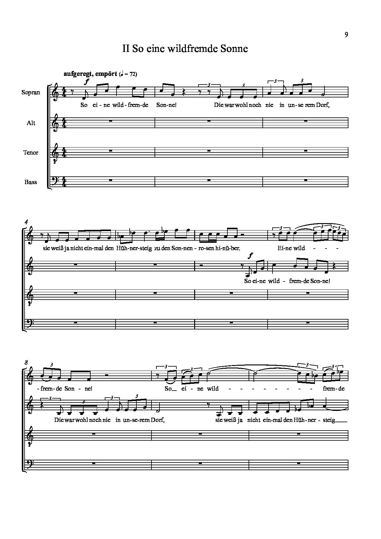 Sample 7 : Naske, Elisabeth : Atemleise, Five musical settings based on poems by Christine Lavant - choir SATB