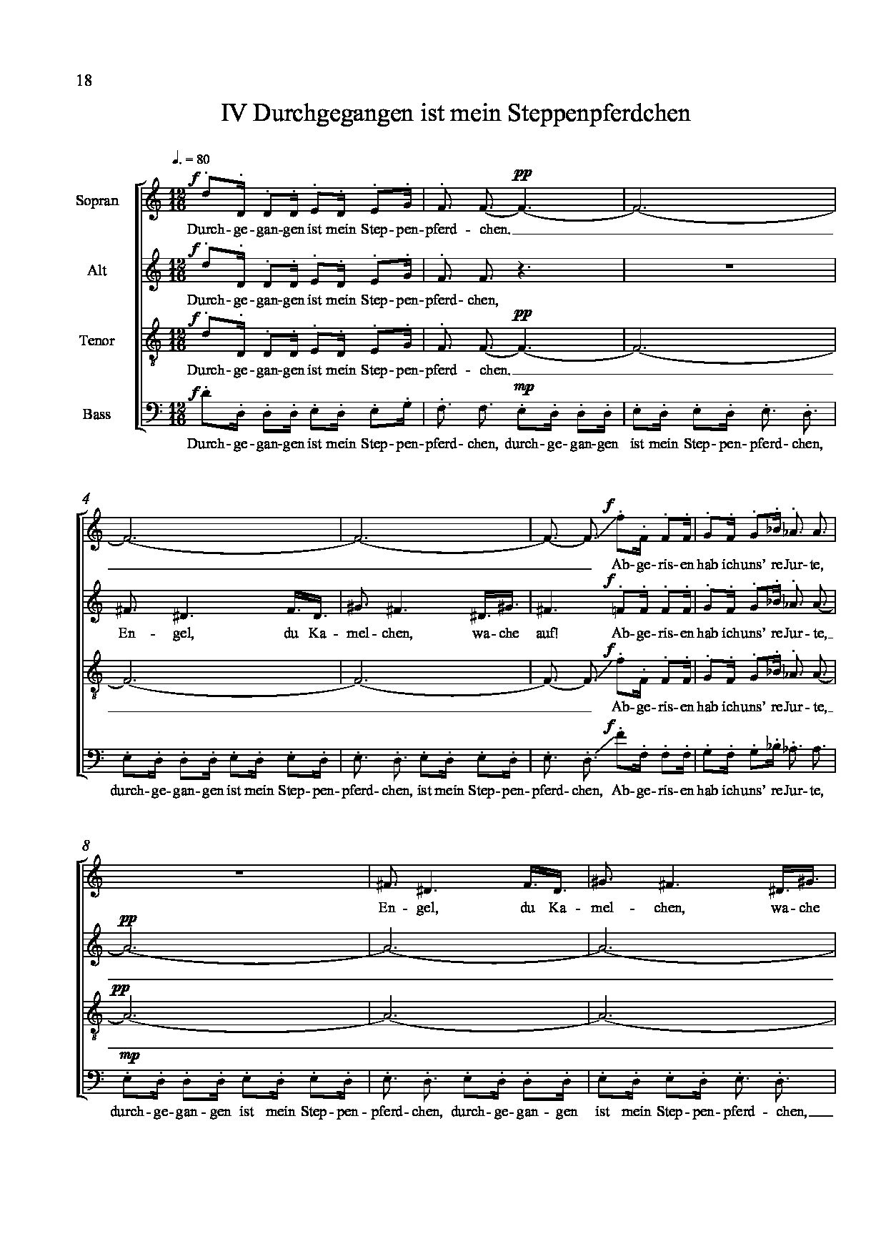 Sample 2 : Naske, Elisabeth : Atemleise, Five musical settings based on poems by Christine Lavant - choir SATB