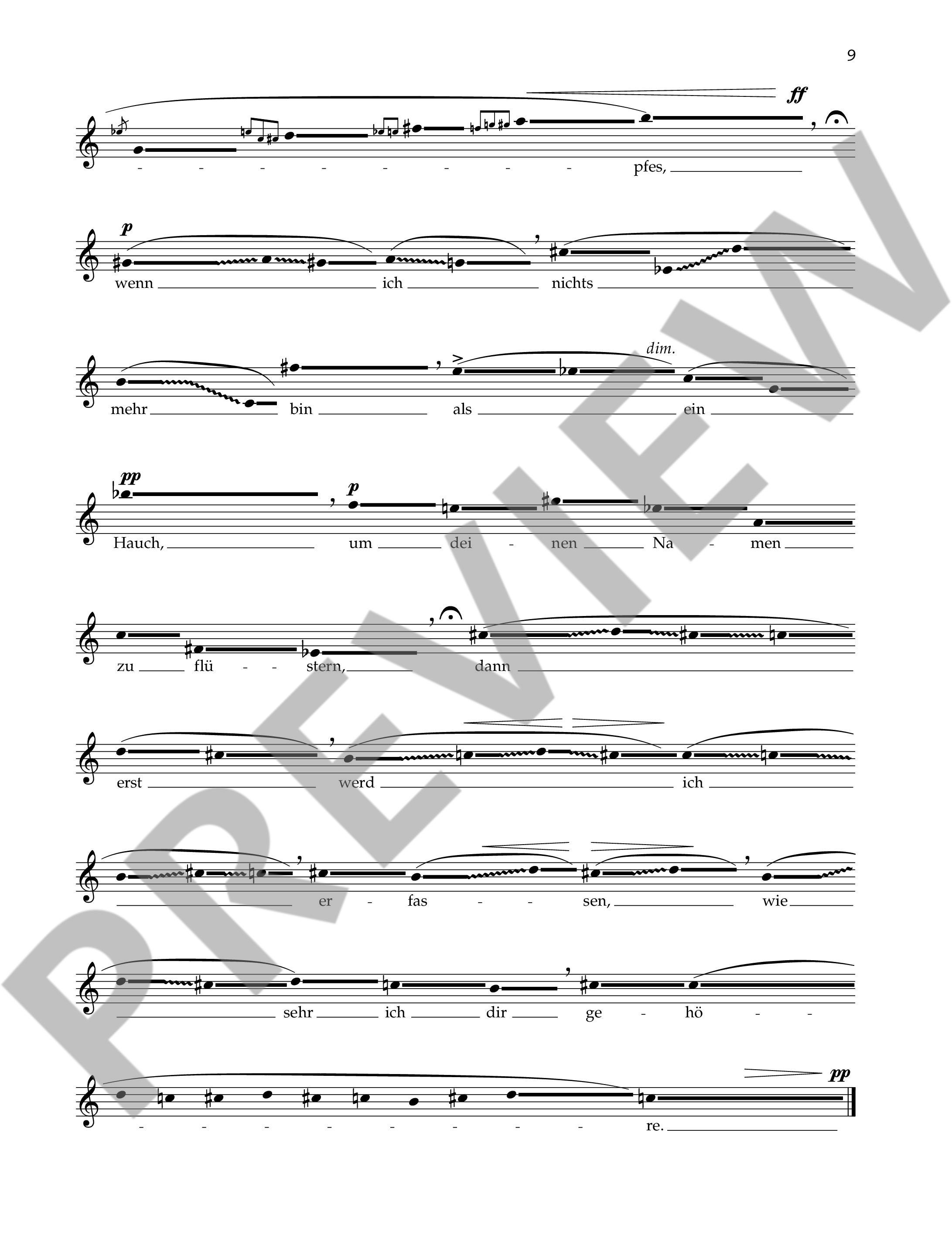 Sample 3 : Reimann, Aribert : Parerga, zu "Melusine" - soprano solo - Schott Digital