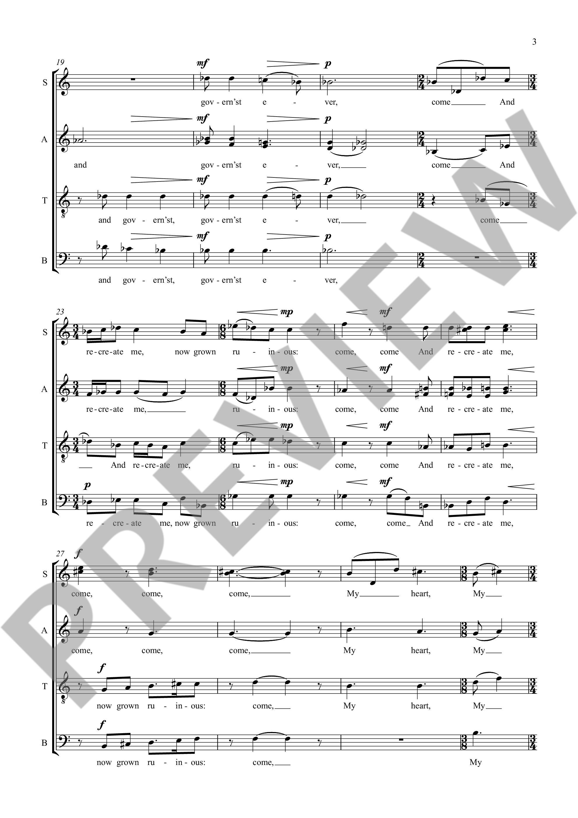 Sample 3 : Casken, John : From this red earth, for chamber choir - chamber choir (SSAATTBB, minimum 8 voices) -