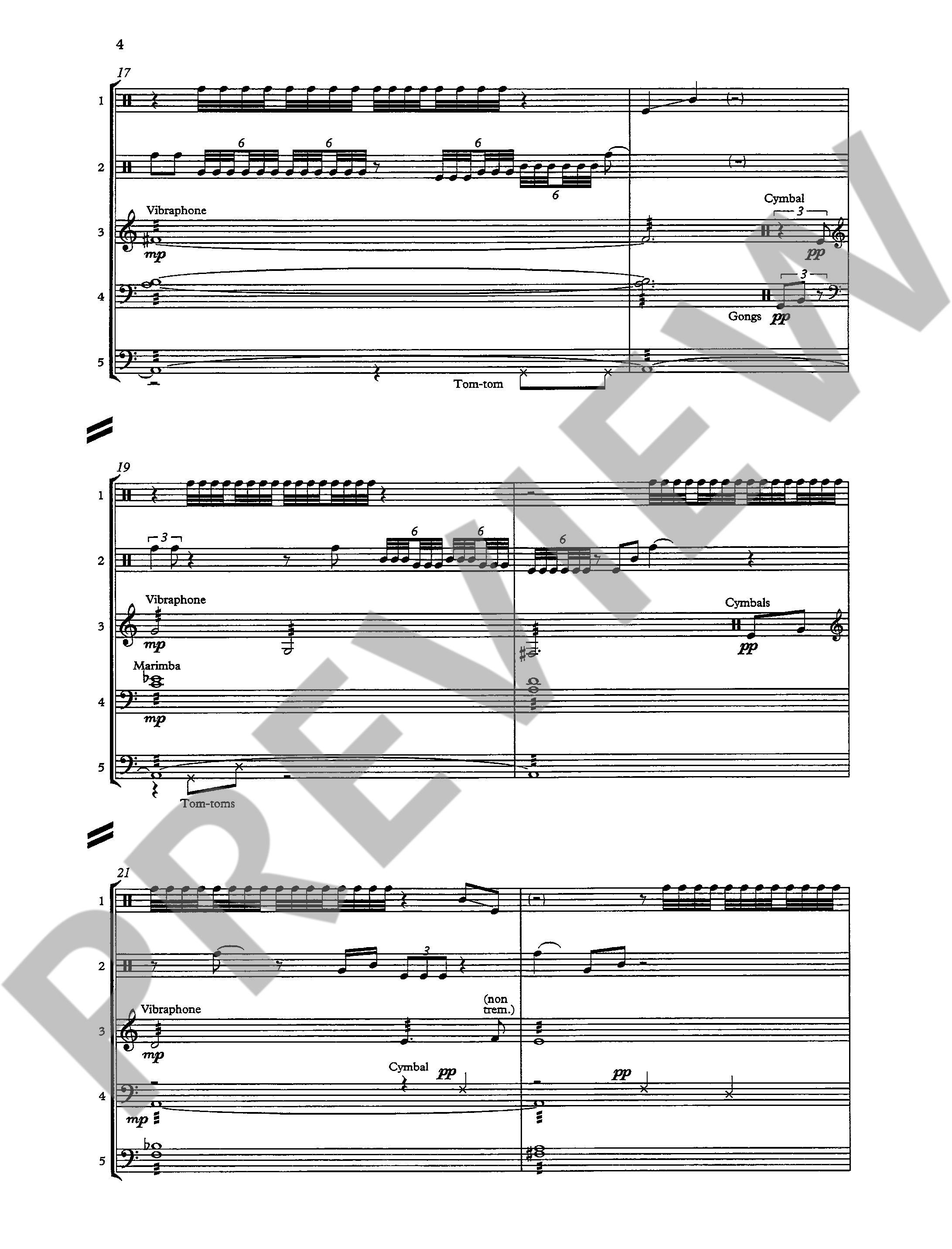 Sample 4 : Bryars, Gavin : One last bar then Joe can sing, A Homage to Deagan for percussion ensemble - percuss