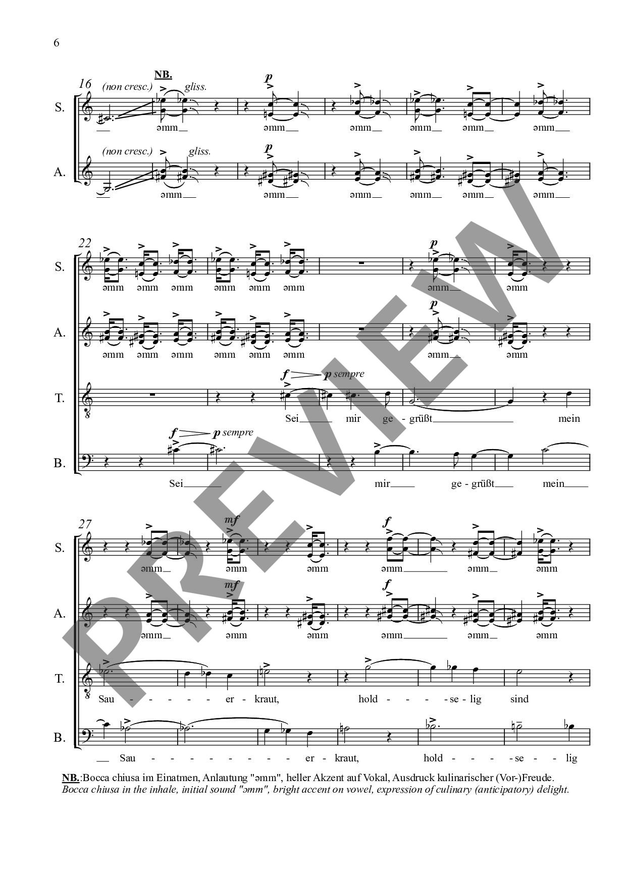 Sample 3 : Eötvös, Peter : Drei Aphorismen, for 8-part mixed choir SSAATTBB - choir (SSAATTBB) - Schott Digit