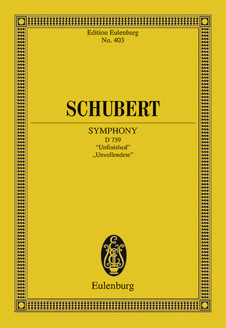 Schubert, Franz : Symphony No. 8 B minor, "Unfinished" - orchestra - Schott Digital