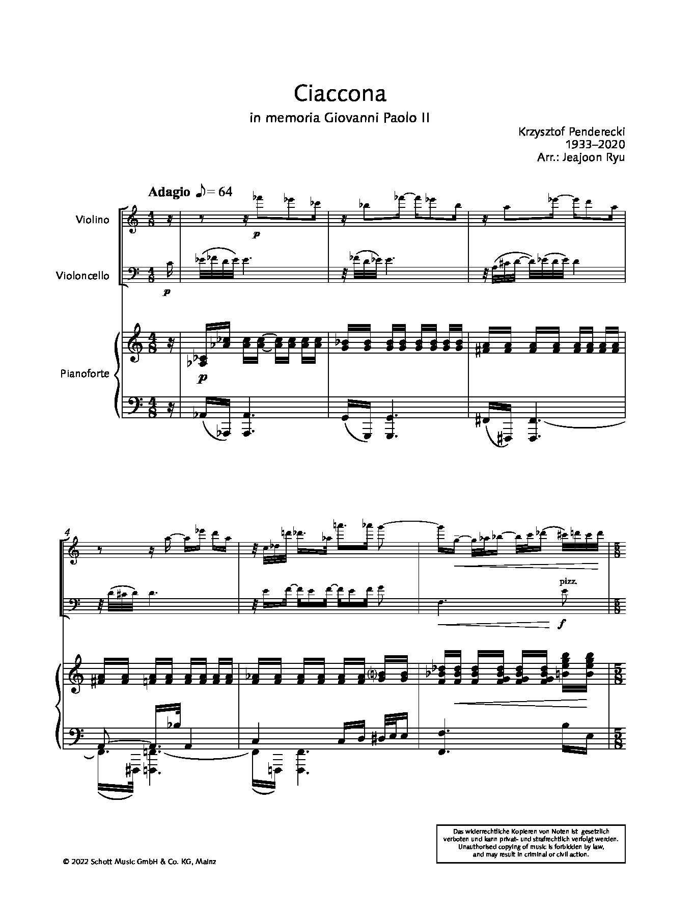 Ciaccona - In memoriam Giovanni Paolo II
