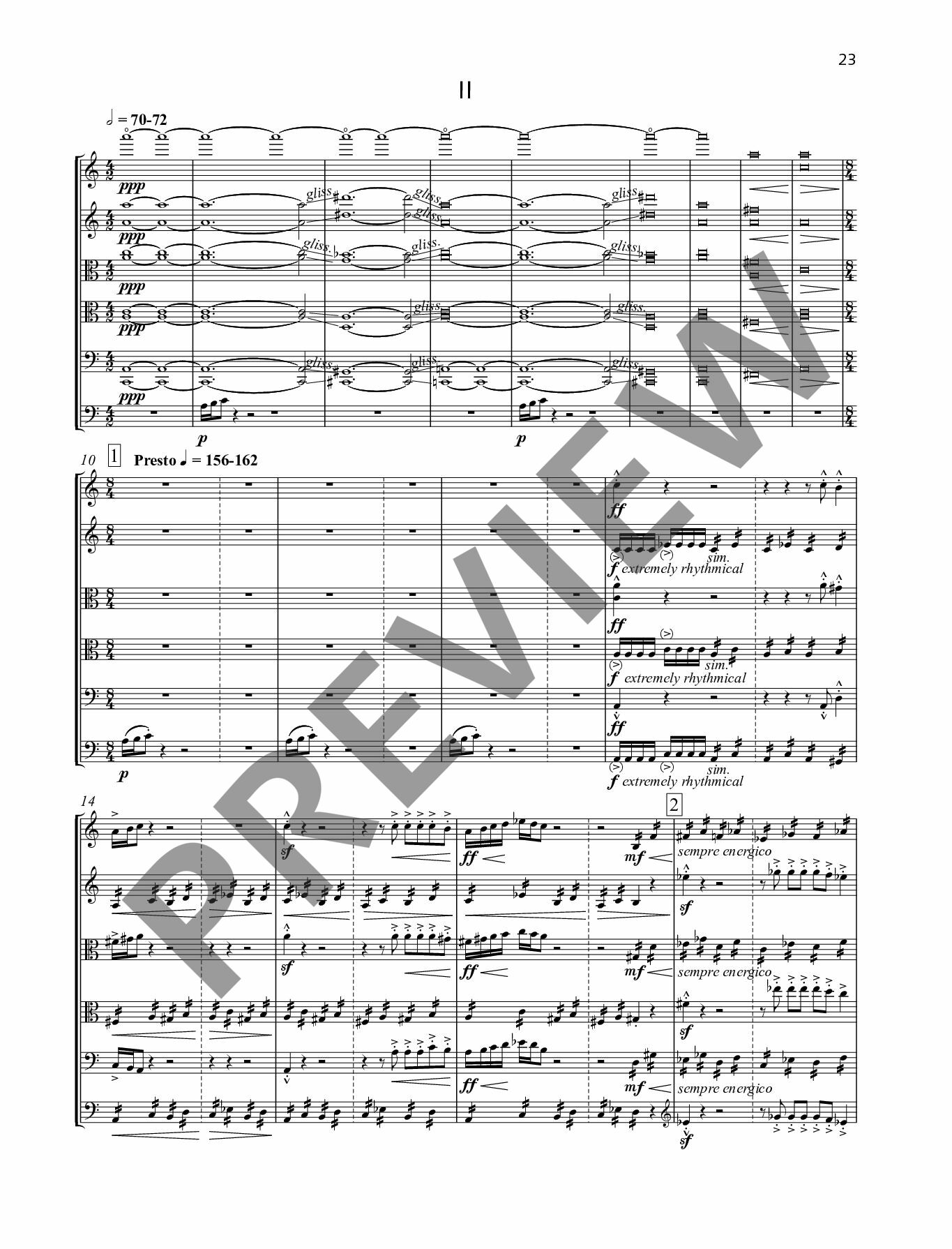 Sample 2 : Say, Fazil : Leopards, String sextet - string sextet - Schott Digital