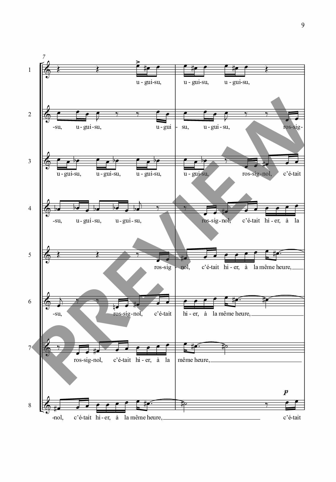 Sample 5 : Eötvös, Peter : 13 Haïkus, pour chœur d'enfants (S/A) - Children's choir - Schott Digital