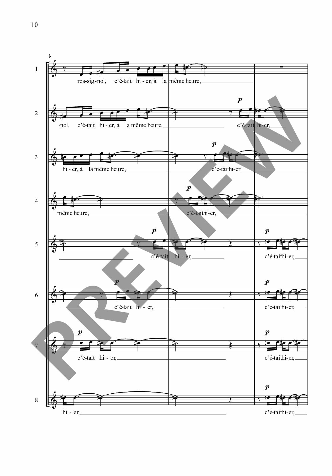 Sample 6 : Eötvös, Peter : 13 Haïkus, pour chœur d'enfants (S/A) - Children's choir - Schott Digital