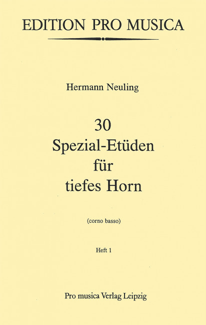 30 Spezial-Etüden für tiefes Horn