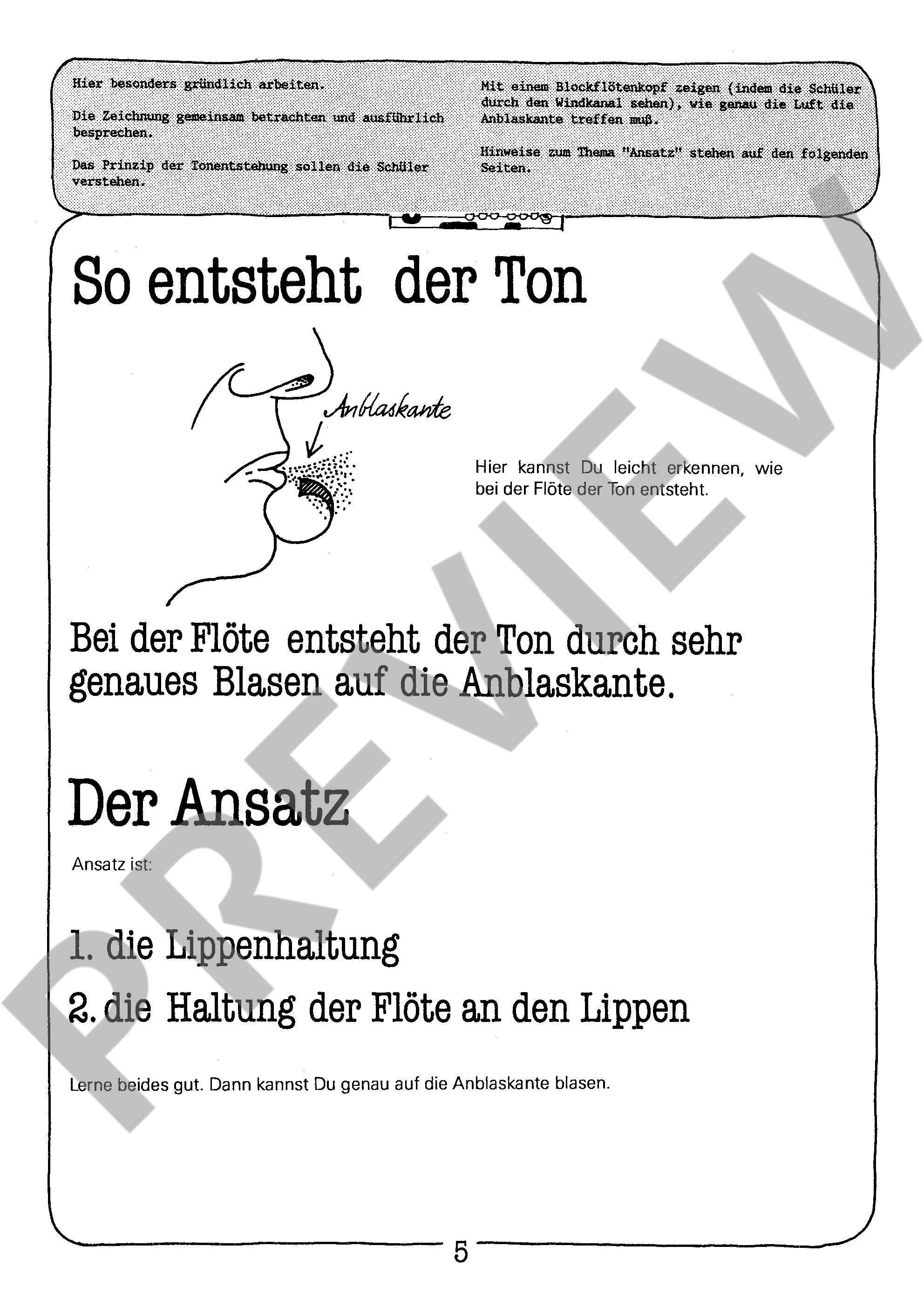 Sample 4 : Spielmannsflöte für junge Anfänger,  - (tabor) pipe - Schott Digital