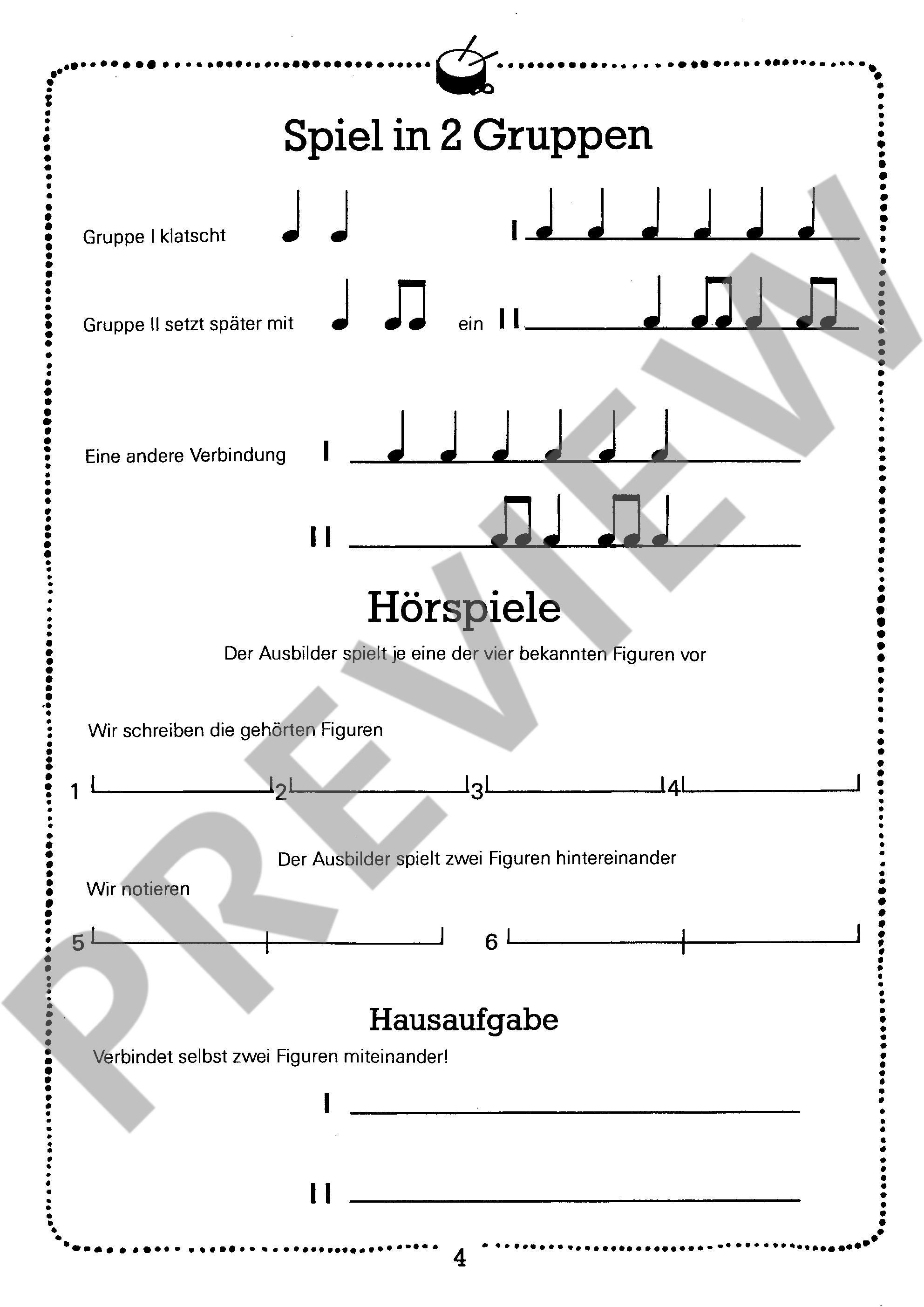 Sample 4 : Spielmannstrommel für junge Anfänger,  - drum - Schott Digital