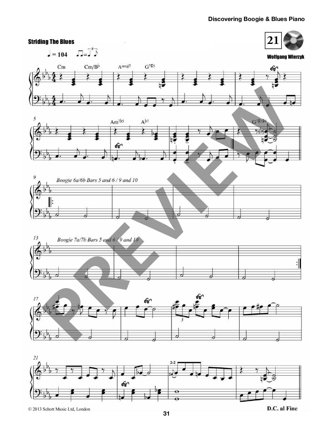 Sample 1 : Discovering Boogie & Blues Piano, A Systematic Method for learning licks, accompaniment patterns and