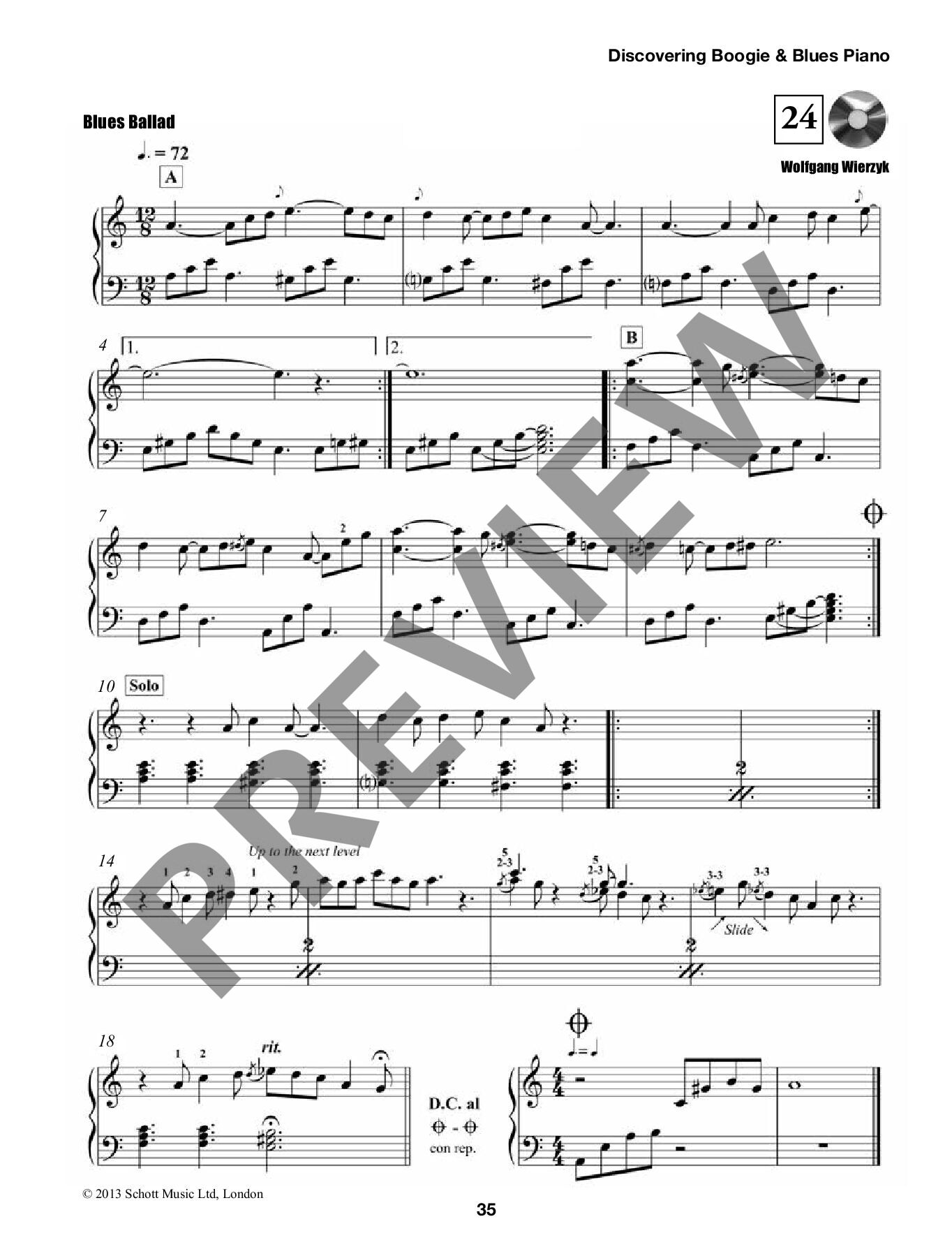 Sample 2 : Discovering Boogie & Blues Piano, A Systematic Method for learning licks, accompaniment patterns and
