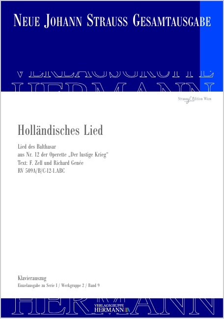 Strauss (Son), Johann : Der lustige Krieg - Holländisches Lied (aus Nr. 12), Lied des Balthasar fü