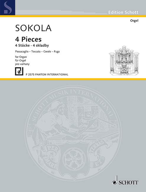 Sokola, Milos : 4 Pieces,  - organ - Schott Digital